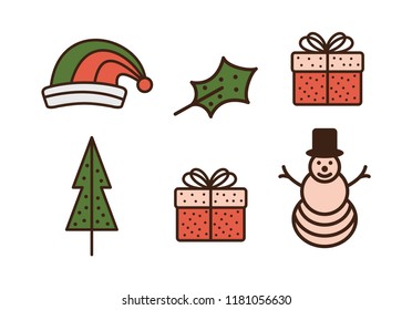 chrismas theme element design icon vector illustration