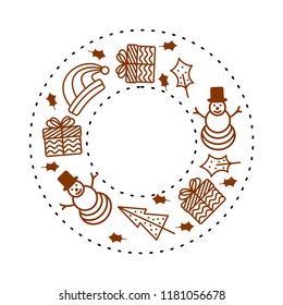 chrismas theme element design icon vector illustration