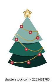 chrismas tree decoration vector, icon with no bacground