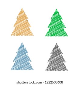 Chrismas tree icon brush