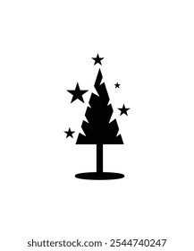 Weihnachtsbaum-Symbol, Vektorbester Flachsymbol.