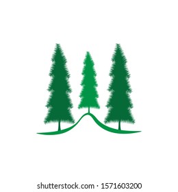 chrismas tree logo vector icon design