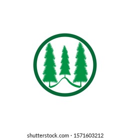 chrismas tree logo vector icon design