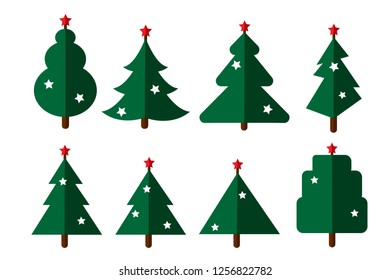 Chrismas Tree Vector on White Background