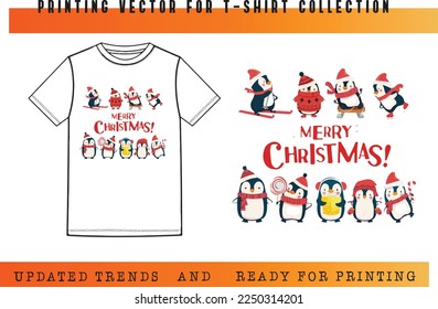 Chrismas Vector for T-shirt printing, T-shirt Vector Printing Design, Vector Illustration for Tee  printing, updated printing for Tee, new print vector for T-shirt