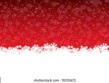 Chrismas Winter Background With Snowflakes.