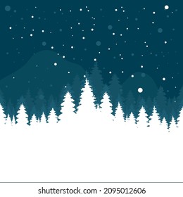 Fondo de Chrismast, azul y blanco, árbol y nieve. Se puede usar para hacer pancartas, panfletos, afiches y más.