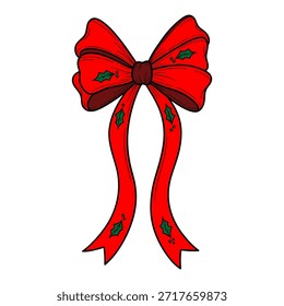 Chrismast Bogen Rot Vektorkunst