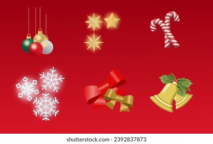 Chrismast tree decoration  red color set for marry chrismast day