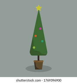 ein Chrismast-Baumdesign-Illustrator