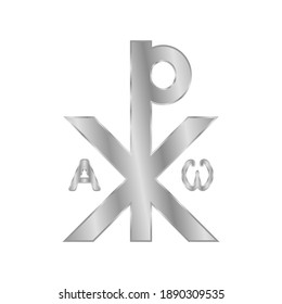 Chrismon sign icon on white background. Vector illustration. Ancient christian symbol.