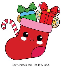 a chrisms cartoon vector illustration for Christmas design.