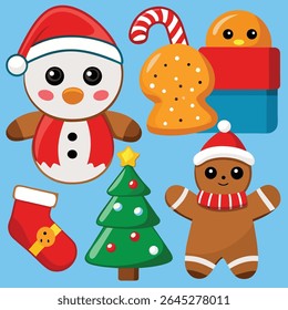 a chrisms cartoon vector illustration for Christmas design.