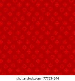 Chrismtas pattern of snow flakes red background