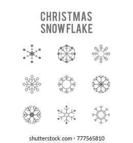 Chrismtas snowflakes icons set