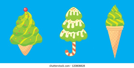 Chrismtas Tree Ice Cream