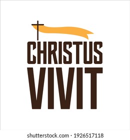 Christus lebt Christus Vivit Logo Christus Logo mit katholischem Symbol Kirche Jugend