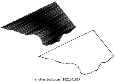 Christ Church (Barbados, Parishes of Barbados) map vector illustration, scribble sketch Parish of Christ Church map