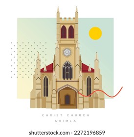 Christ Church - Shimla - Stock Illustration as EPS 10 File 