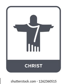 christ icon vector on white background, christ trendy filled icons from Travel collection, christ simple element illustration