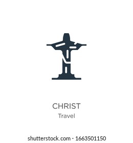 Christ icon vector. Trendy flat christ icon from travel collection isolated on white background. Vector illustration can be used for web and mobile graphic design, logo, eps10