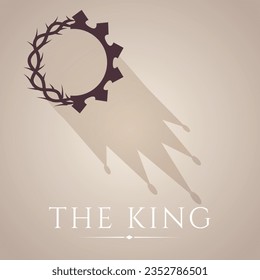 Christ The King's Crown graphic design poster, vector illustration