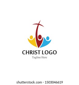 Christ logo simple icon creative template design