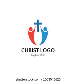 Christ logo simple icon creative template design