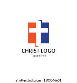 Christ logo simple icon creative template design