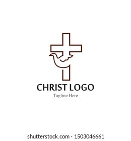 Christ logo simple icon creative template design