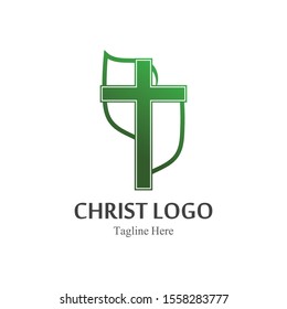 Christ logo template design vector, creative simple icon