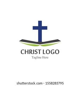 Christian Church Logo Bible Symbols Church Stock Vector (Royalty Free ...