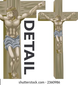Christ on the cross, all blends and gradients no meshes