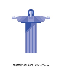 Estilo aislado de iconos geométricos de Cristo Redentor