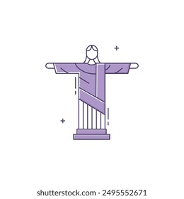 Cristo el Redentor Vector Icon Design