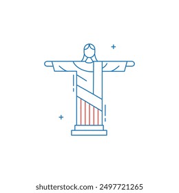 Cristo el Redentor Vector Icon Design