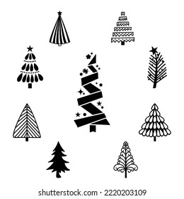 Christamas tree icon sign signifier