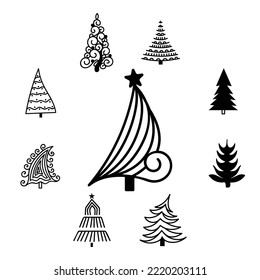 Christamas tree icon sign signifier