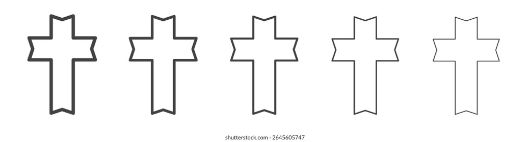 Christanity sign icon outline ilustration vector symbol
