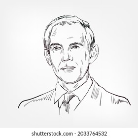 Christiaan Neethling Barnard Was A South African Cardiac Surgeon Famous Physician Medical Scientist Vector Sketch Illustration