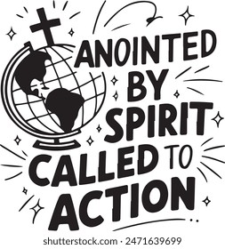 Christian Anointed by Spirit Called to Action Vector