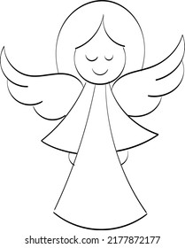 Christian Art. Angel Design for Baptism invitation or use as card, flyer, Poster or T Shirt