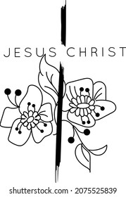 Christian Art design for print or use as poster, card, flyer, tattoo or T Shirt