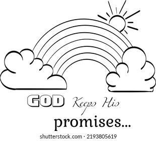 Christian Art. Hand Drawn Religious element. Biblical Illustration for print or use as poster, card, flyer or T Shirt