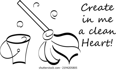 Christian Art. Hand Drawn Religious element. Biblical Illustration for print or use as poster, card, flyer or T Shirt