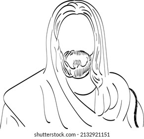 Christian Art. Line art for print or use as poster, card, flyer, Tattoo or T Shirt