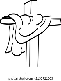 Christian Art. Line art for print or use as poster, card, flyer, Tattoo or T Shirt