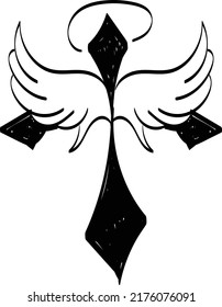 Christian Art. Christian symbol for print or use as poster, card, flyer Tattoo or T Shirt