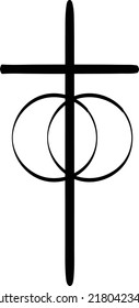 Christian Art. Christian symbol for print or use as poster, card, flyer Tattoo or T Shirt