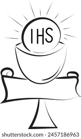 Christian Art. Christian symbol for print or use as poster, card, flyer Tattoo or T Shirt
